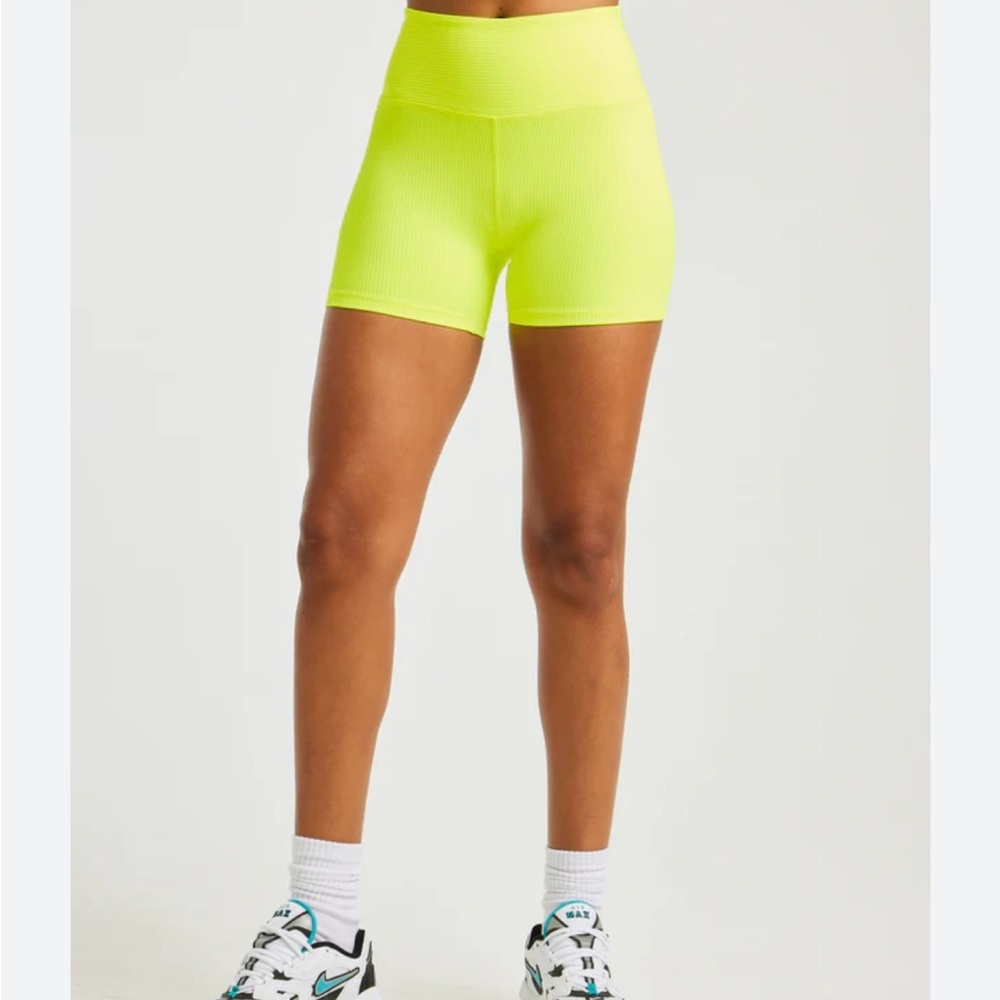 Year of Ours Neon Yellow Bike Shorts
